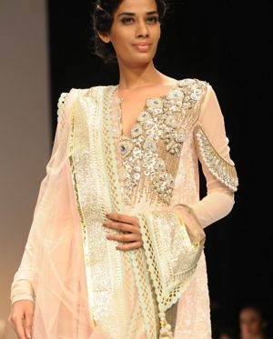 enthralling Pakistani fashion suit Mukesh work