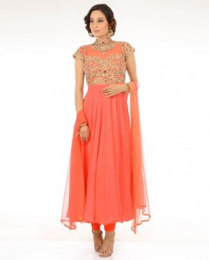 Stunning Georgette color with substantial collar wedding Suit