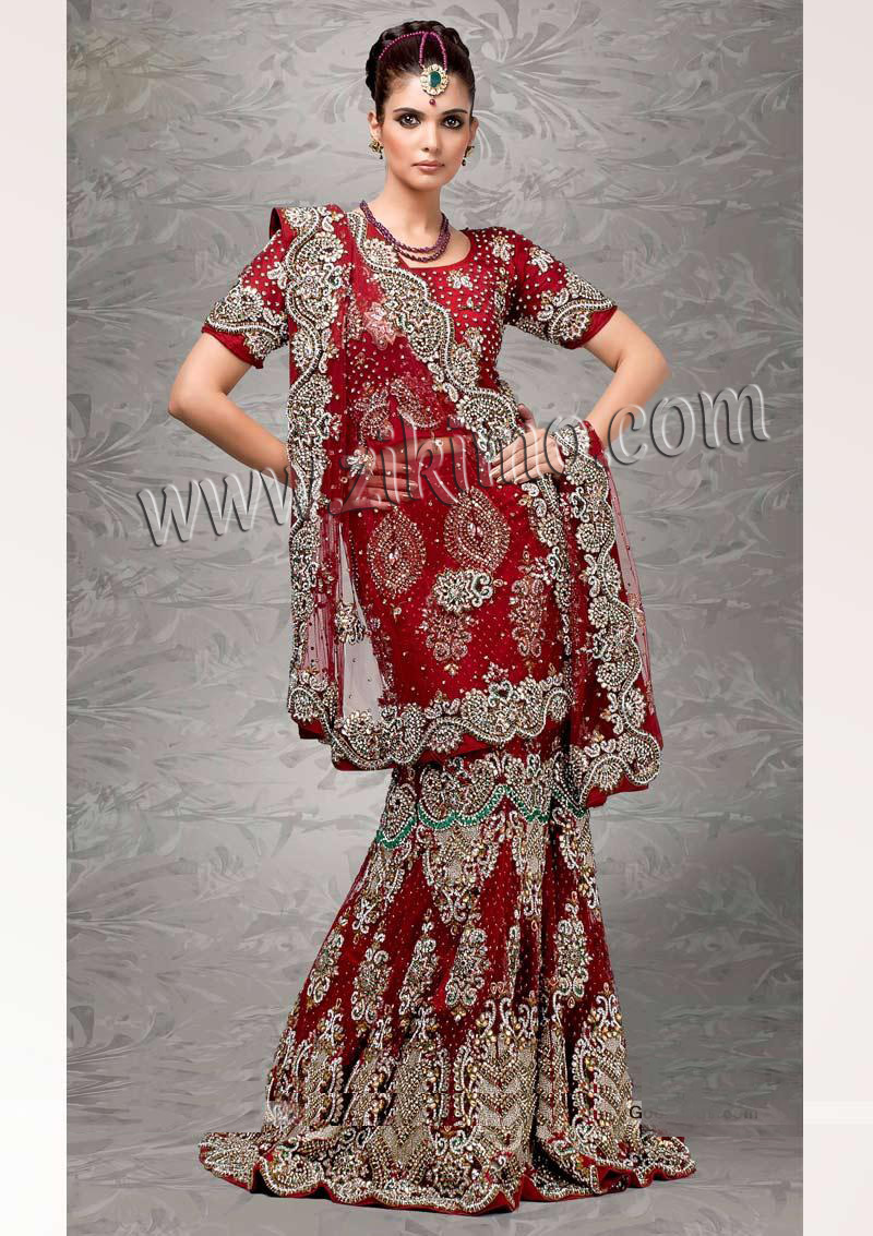Pakistani Designer Bridal Fish Cut Lehenga Dress #BN165 | Pakistani bridal  dresses, Walima dress, Royal dresses
