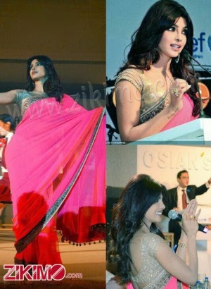 Priyanka Chopra in Pink saree