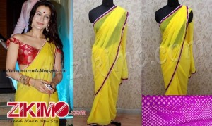 Amisha patel yellow saree