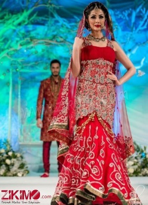 Royal Red Exotic Embroidery Bridal Lehenga