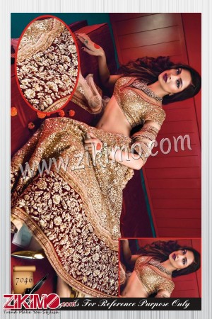 Deepika Padukone Golden Hand Work Bridal Lehenga