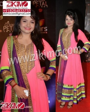 Giaa Manek/Gopi From  Saath Nibhana Saathiya in Pretty Pink Anarkali Suit