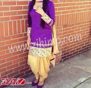 Punjabi Virsa Showing Stuning Blue Suit with Mustard Salwar
