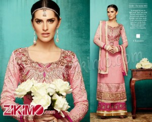 Kimora 805 Light Pink Heavy Embroidered Party Wear Suit
