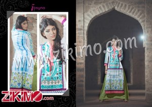 White and Red Printed and Embroidery with Lace Cotton Lawn XL Size Party Wear Stitched Kurti 1005