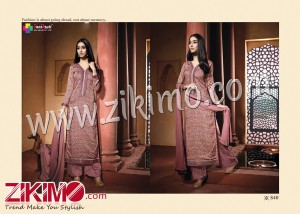Butterfly FuzzyWuzzyPink Printed Pure Satin Cotton with Work Chiffon Dupatta Semi-stitched Party Wear/Daily Wear Straight Suit 840