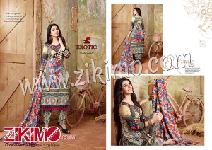 Exotic Beige and Multicolor Digital Printed Pashmina Embroidered Un-stitched Party Wear/Daily Wear Straight Suit With Pashmina Shawl 3987