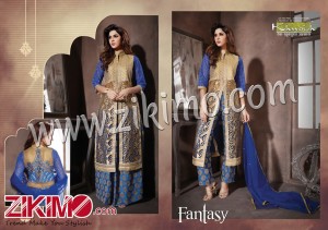 Khwaish Fantasy Beige and TanBrown Georgette and Net With Chiffon Heavy Dupatta Party Wear/Daily Wear Semi Stitched Designer Suit 5908