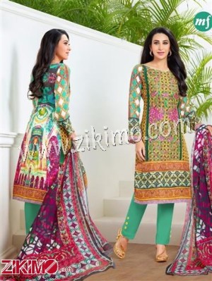 Multicolor and SeaGreen Embroidered Pashmina Unstitched Straight Suit