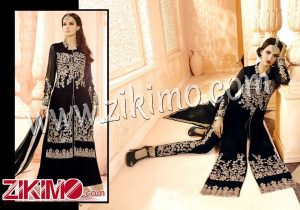 Arjaan Black Embroidered Wedding Wear A Line Lehenga Choli 608A