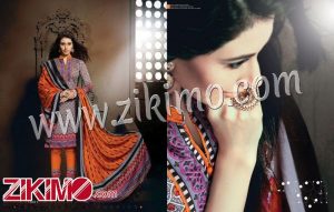 Zikimo Nakshatra 1001 Multicolor and Orange Daily Wear Heavy Banglori Printed Salwar Suit