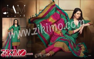 Zikimo Nakshatra 1006 SeeGreen and DeepPink Daily Wear Heavy Banglori Printed Salwar Suit