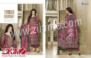 Fiona Zohraa 173 Maroon and Multicolor Pashmina Digital Print Un-stitched Straight Suit With Pashmina Dupatta