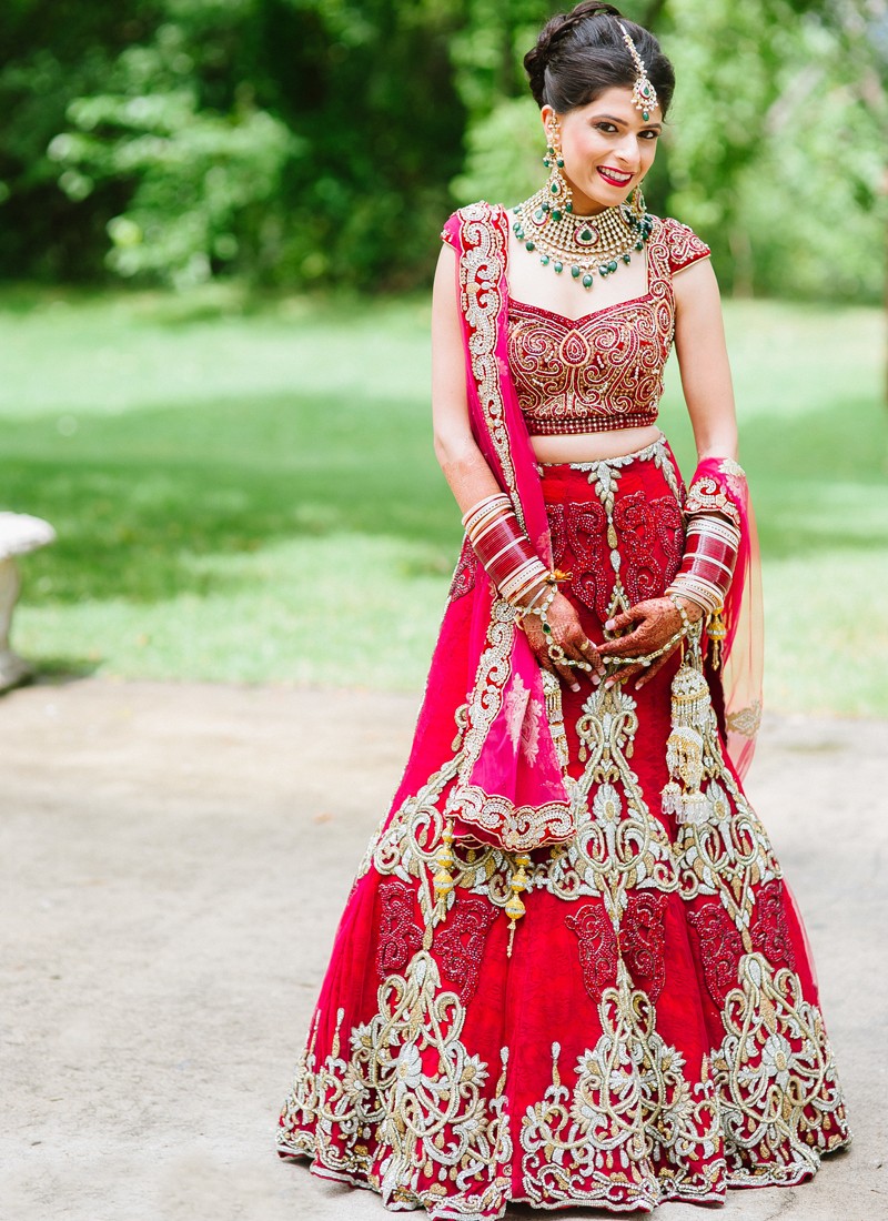 Red Colored Bridal Malay satin Lehenga Choli With Hand and Embroidery Work  HLC 07 in Surat at best price by 24 Fashion - Justdial