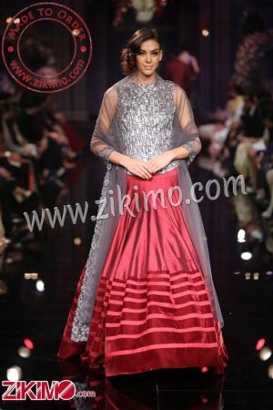 ZIKimo Maroon And Grey Sequence Work Velvet and Raw Silk Party Wear Lehnega Choli