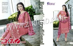 Zikimo Fiona Rukhsar1034 BrightPink Georgette Un-stitched Party Wear Pakistani Suit