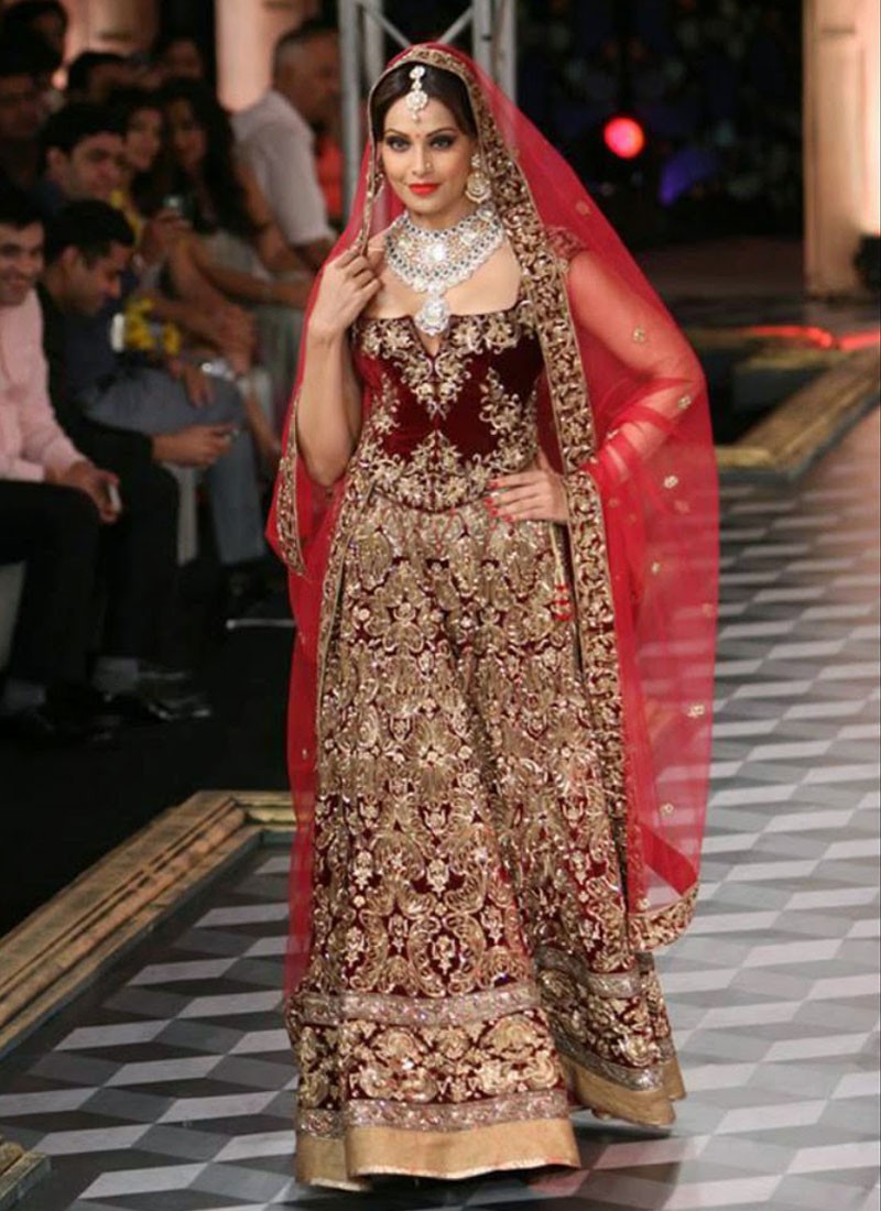 Bipasha Basu Wearing Magenta Indaian Bridal Lehenga Choli with Gota Patti  Work at Zikimo - Zikimo.com - Original Indian Bridal Lehengas Collection