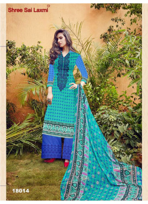 Razia 18014 SpringGreen and Blue Embroidered Indian Wedding Salwar kameez at Zikimo