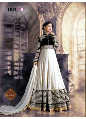 White3222 Wedding Wear SemiStitched Anarkali Suit at Zikimo