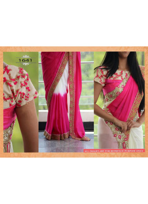 Pink1641 Georgette Party Wear Indian Wedding Saree at Zikimo