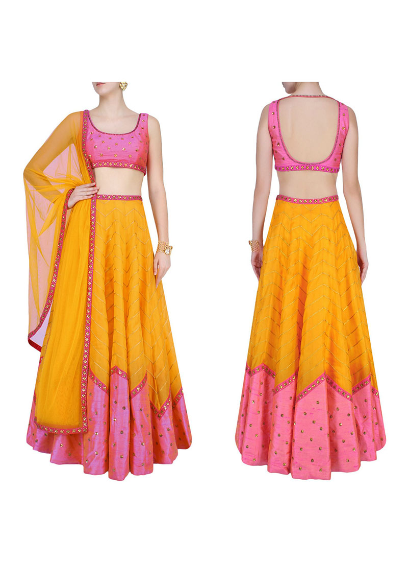 Buy Party Wear Red Lehenga Saree Online @ ₹9200 from ShopClues