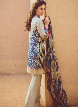 Pearl10 Printed Cambric with Work Pakistani Indian Suit at Zikimo