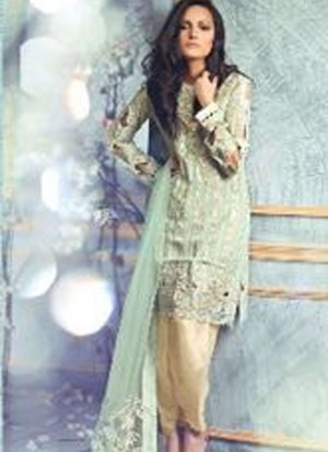 MagicMint27007 Poly Georgette Pakistani Indian Embroidred Straight Suit At Zikimo