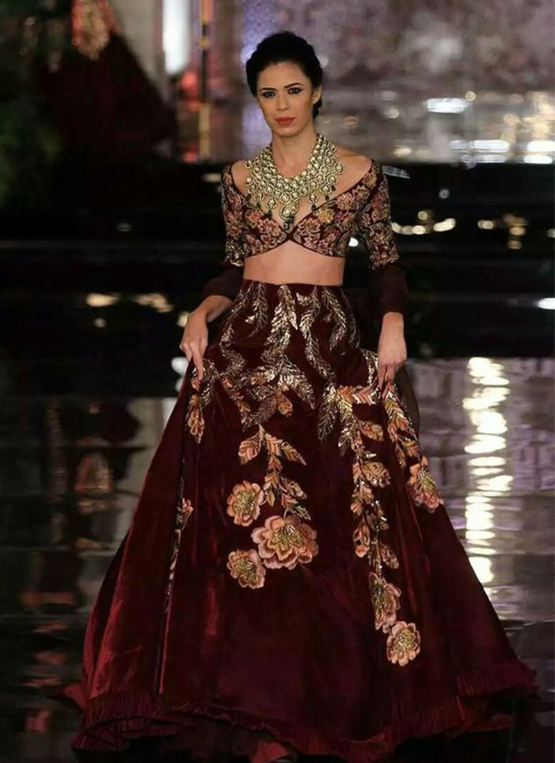Buy Raw Silk Trendy Designer Lehenga Choli For Bridal Online