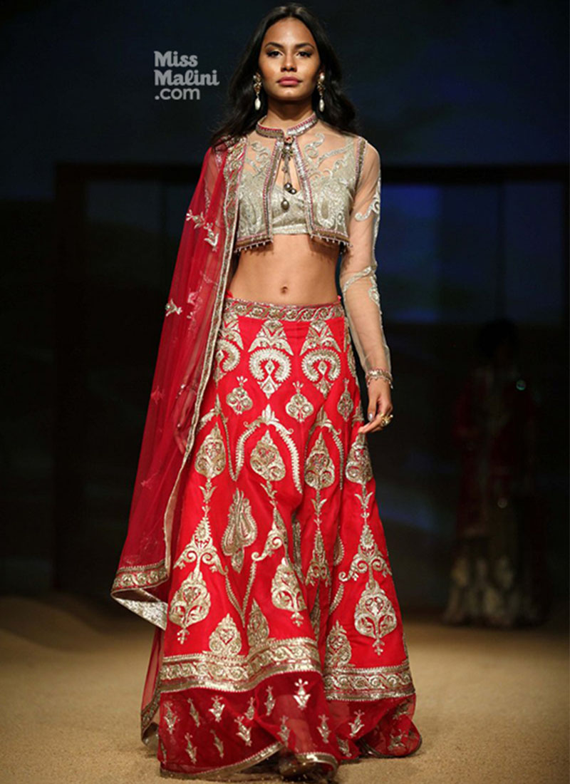 768386: Beige and Brown color family Bridal Lehenga .
