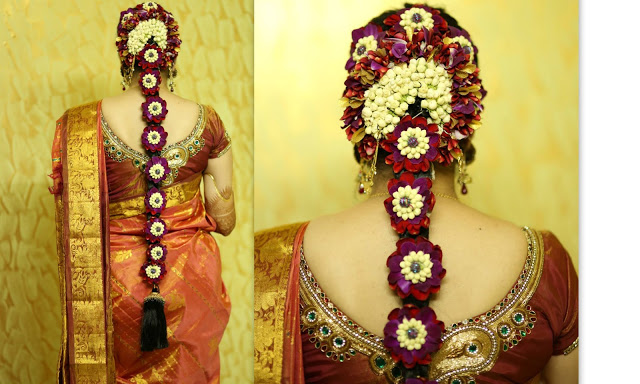 Bridal hairstyles | Hair style on saree, Long hair wedding styles,  Beautiful braided hair