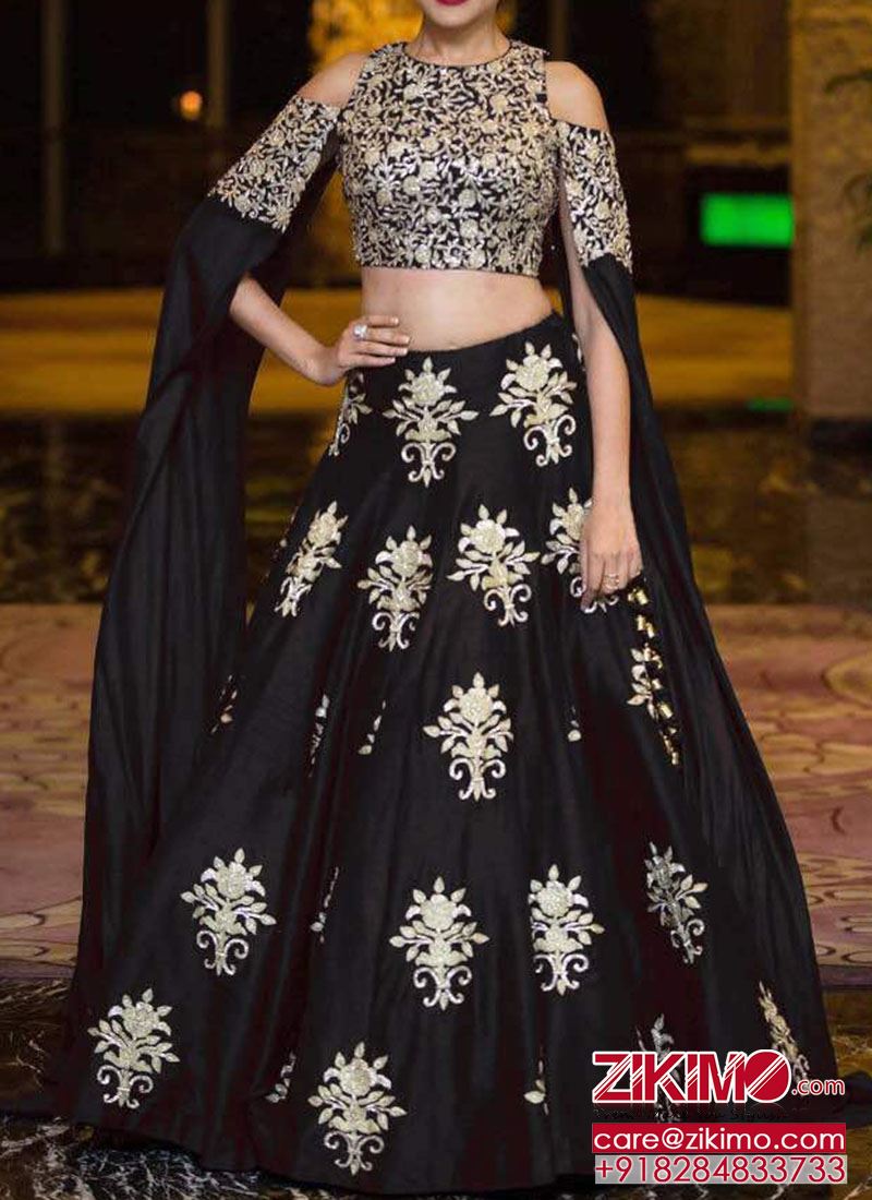 Buy Bridesmaids Lehenga - Slate Grey Chinnon Silk Jacket Style Lehenga –  Empress Clothing